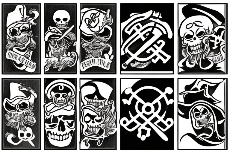 A small, stylized Rx symbol 
Incorporate a background of the Straw Hat Pirates. tattoo idea