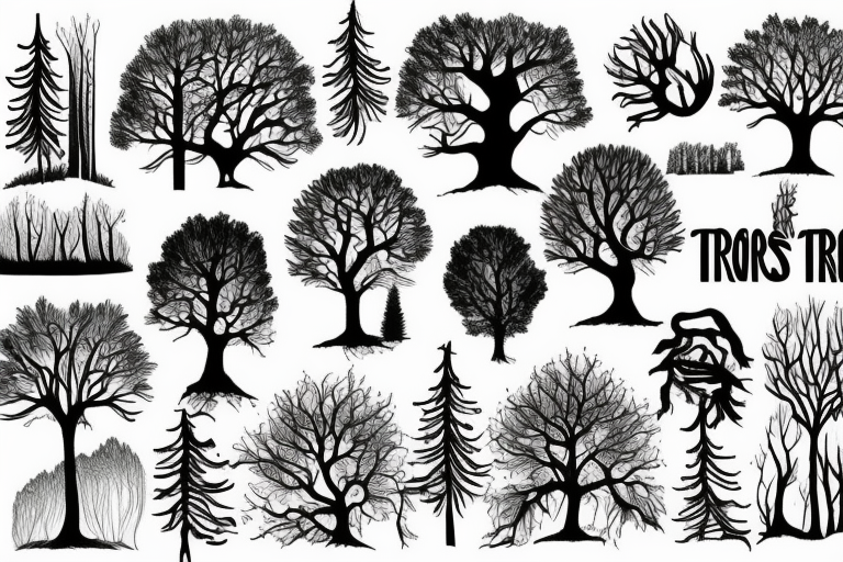 stream and trees tattoo tattoo idea