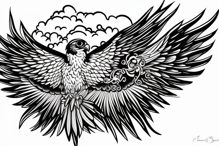 Unleashed Falcon Tattoo - Best Tattoo Ideas Gallery