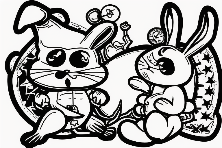 An armed bunny starting a revolution tattoo idea