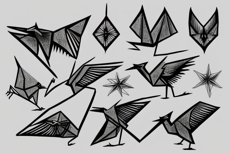 Origami crane tattoo idea