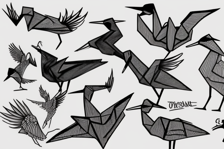 Origami crane tattoo idea