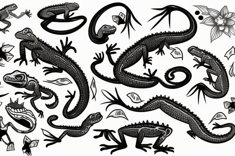 one lizard tattoo idea