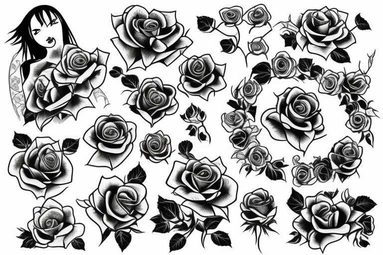 hacker with roses tattoo idea