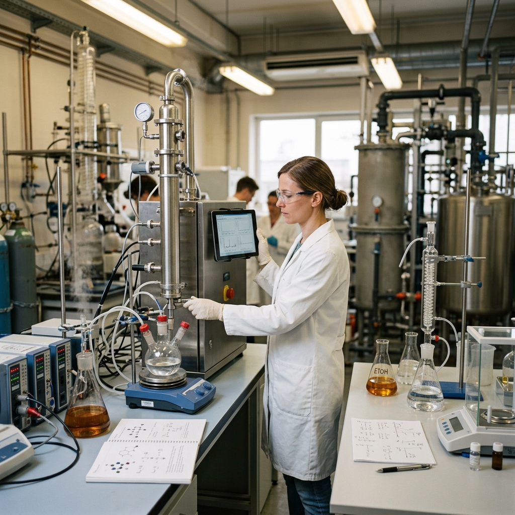 Industrial and laboratory setting showing real-world application of cognitive algorithms