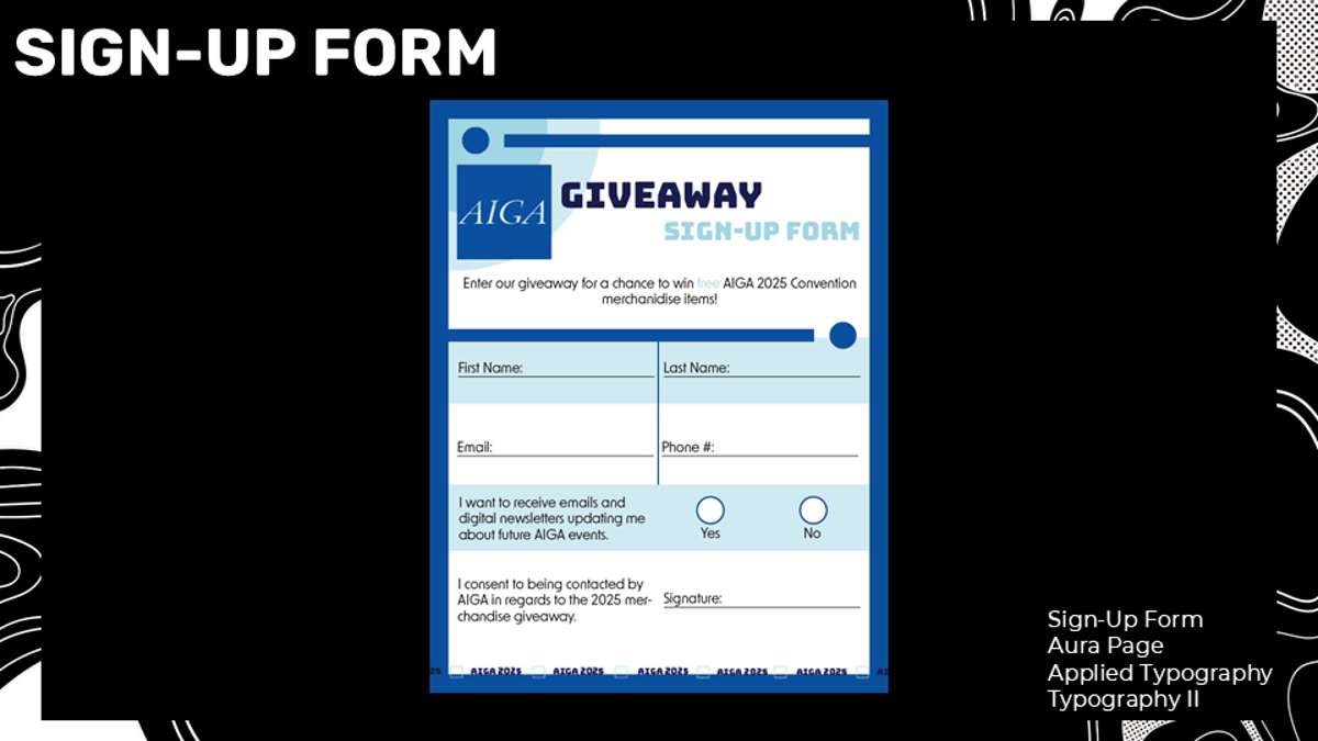 AIGA Sign-Up Sheet