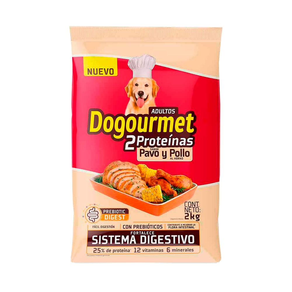 Dogourmet Alimento Seco para Perros Adultos Sabor Pavo y Pollo al Horno