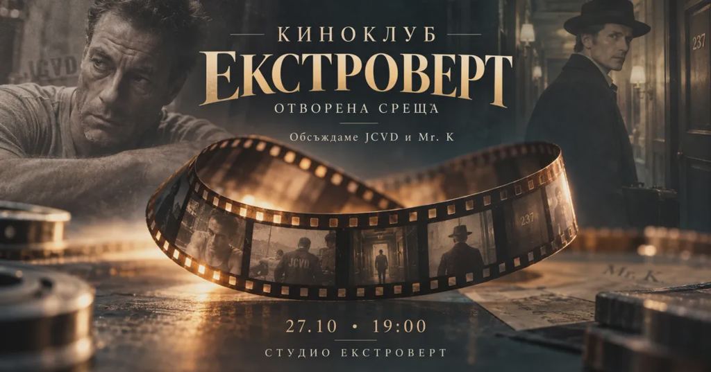 Киноклуб „Екстроверт“ | Отворена среща за фенове на киното