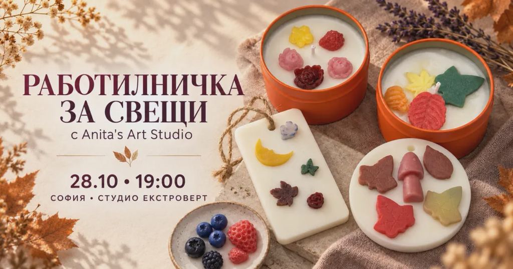Работилничка за свещи | с Anita's Art Studio