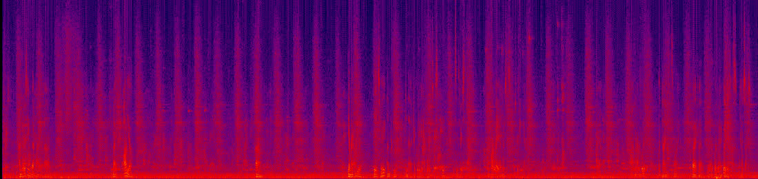 Spectrogram of today's 54 second capture: broadband noise across the whole band, voice harmonics barely visible