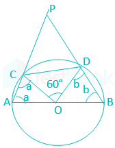 AB is a diameter of a circle with centre O, CD is a chord equal t