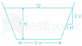 Solved] A trapezoidal channel with bed width of 2 m and side slopes