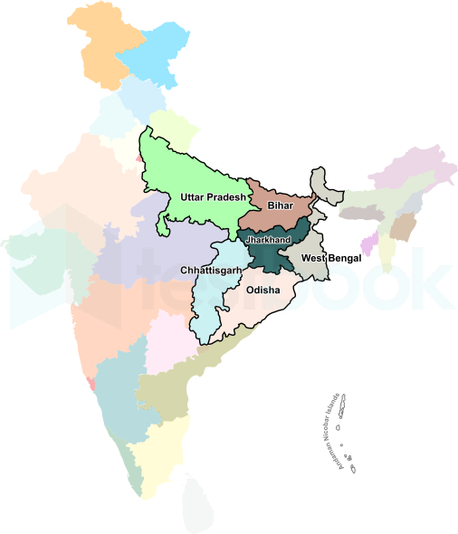 Map Of Our Country Solved] Where Is Bihar Located On The Map Of Our Country?