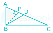Area of right-angle triangular park ABC is 84 m 2, AC is the long