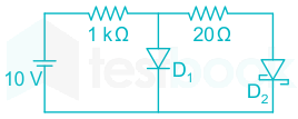 In the figure, assume that the forward voltage drops of the PN di