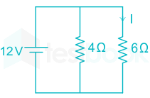 In a parallel circuit having two resistance 4Ω and 6Ω connected a