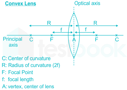 Find the focal length (in cm) of a convex lens if object is place