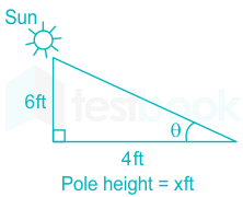 Due to Sun, a 6 ft man casts a shadow of 4 ft, whereas a pole nex