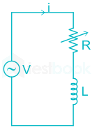 A 1 - ϕ circuit with a supply voltage 'V' consists of resistance 