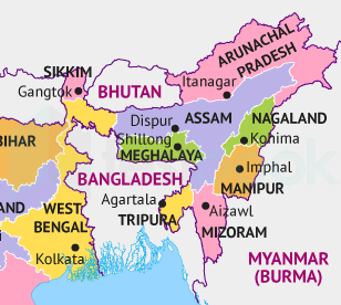 Solved The boundary of Bhutan touches how many states of India?