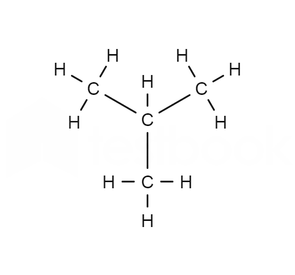 structural formula for isobutane