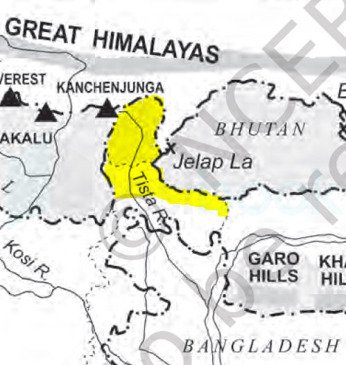 Darjeeling And Sikkim Himalayas Map Solved] The Higher Reaches Of The Darjeeling And Sikkim Himalayas Ar