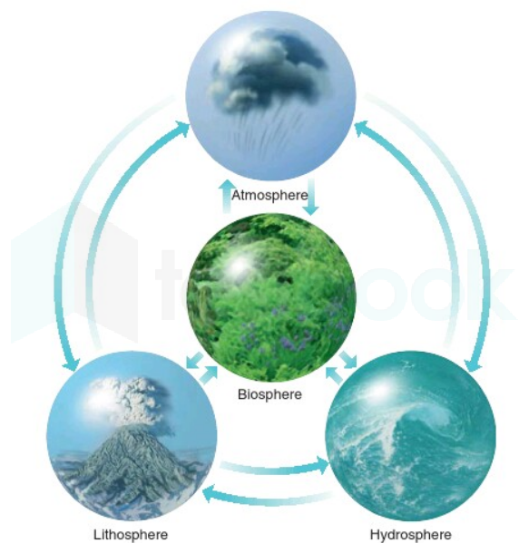 lithosphere hydrosphere atmosphere biosphere