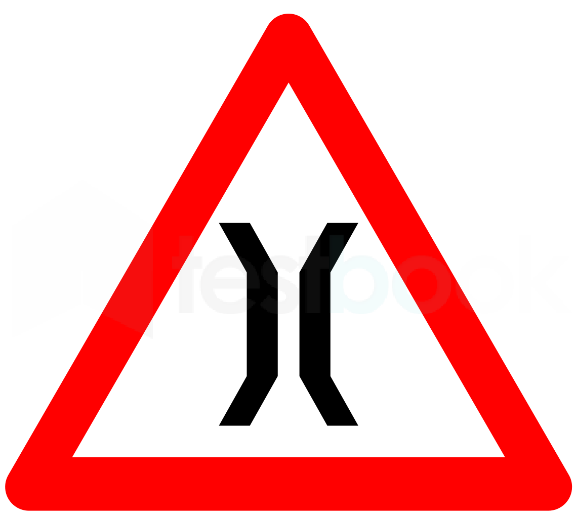 1136px-Narrow bridge sign (India).svg