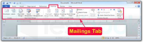 Ms word Mailing Tab In MS office 2023, All option Explain of Mailing Tab
