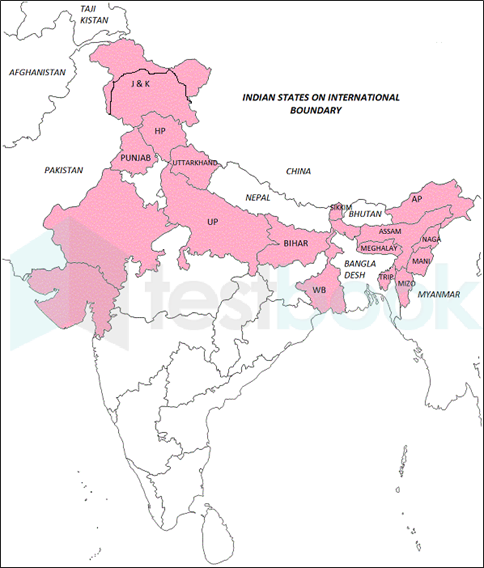 Solved Which of the following country does not share boundary with