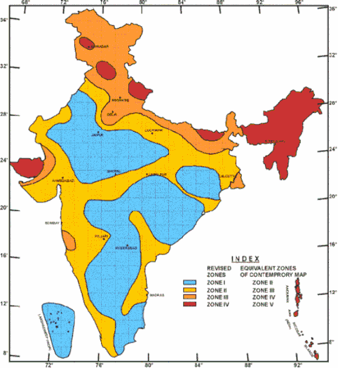 482px-Earthquake hazard zoning map of India