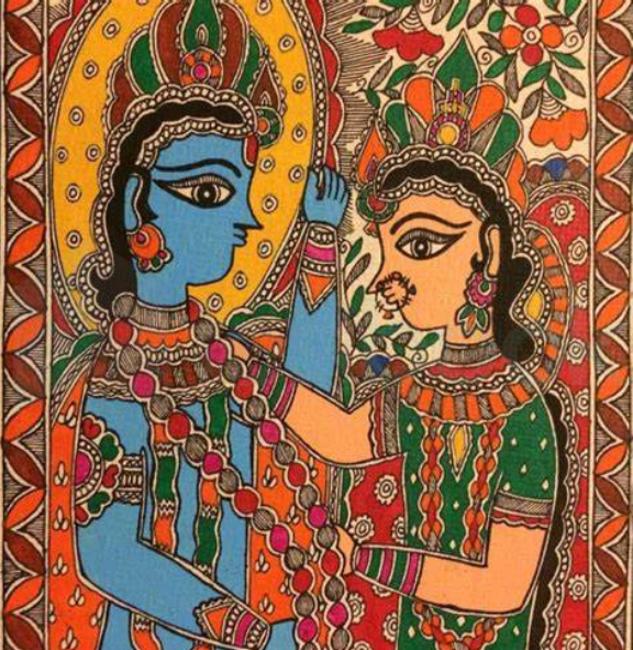 [Solved] What types of colors are used in Madhubani paintings?