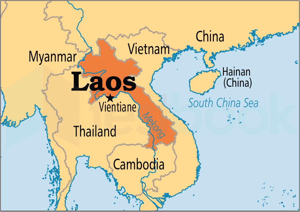 Laos Country Map 