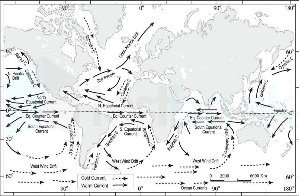 Гольфстрим на контурной карте 7 класс география. Схема морских течений вокруг Англии. Warm current.