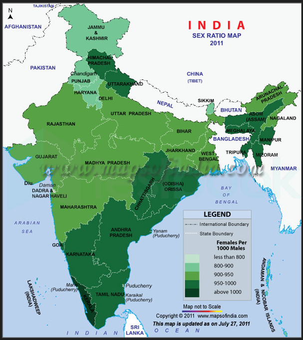 sex ratio 2011 census