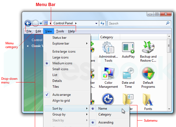 Menu bar