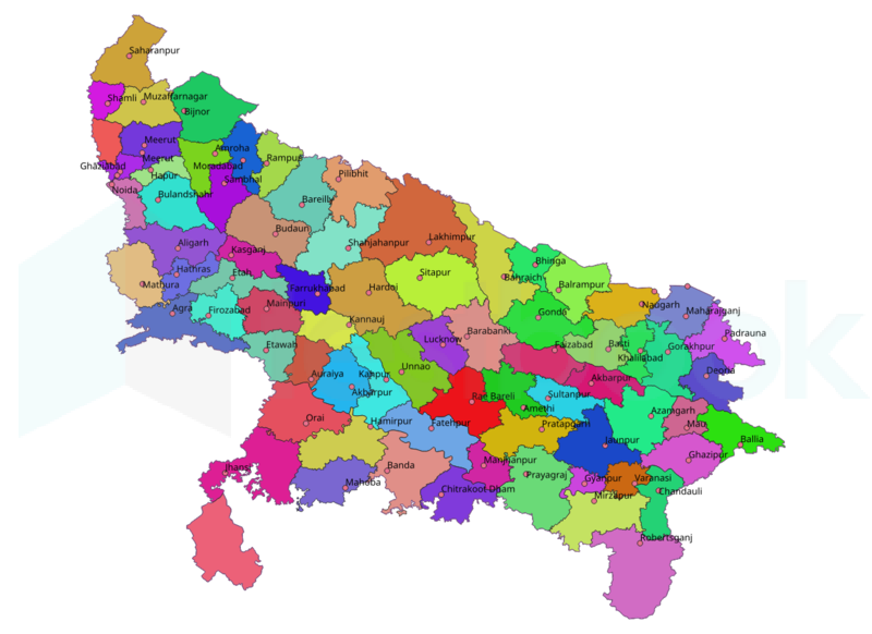 Solved Which district of Uttar Pradesh state does not share its bor