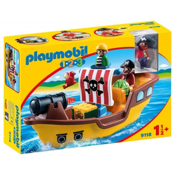 Playmobil 1.2.3 Πειρατικό καράβι 9118 Playmobil, Playmobil 1.2.3 Αγόρι, Κορίτσι 12-24 μηνών, 2-3 ετών 