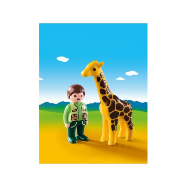 Playmobil, Playmobil 1.2.3  Playmobil 1.2.3 Φύλακας Ζωολογικού Κήπου με καμηλοπάρδαλη 9380 Αγόρι, Κορίτσι 12-24 μηνών, 2-3 ετών