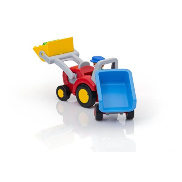  Playmobil, Playmobil 1.2.3 Αγόρι, Κορίτσι  Playmobil Τρακτέρ με καρότσα