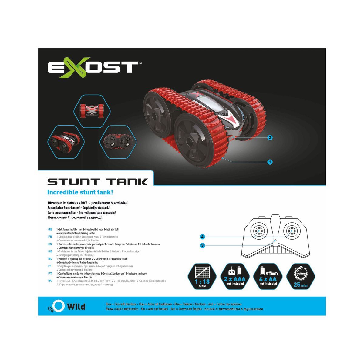 Exost Τηλεκατευθυνόμενο Αυτοκίνητο R/C Stunt Tank 7530-20256 - Exost