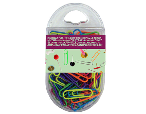 ΤΣΑ-ΦΑΛ  Συνδετήρες no3/28mm Fluo Χρώματα σε κουτι,  Σ2003 - ΤΣΑ-ΦΑΛ