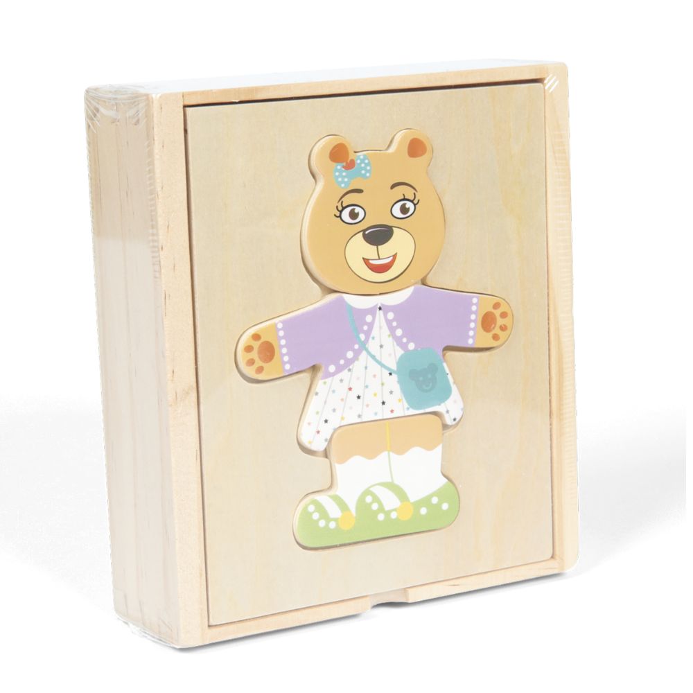 Wood' N Play Ξύλινα Αρκουδάκια 2 Σχέδια PRG00398 - Wood' N Play