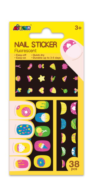 Avenir Nail Sticker-cookie - fluorescence 38pcs 60515 - Avenir