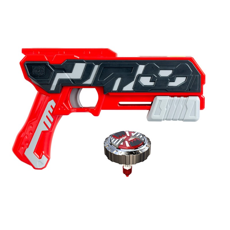 Silverlit Spinner MAD Single Shot Blaster Σετ Όπλο Και Σβούρα Firestorm Κόκκινο 7530-86301 - Silverlit