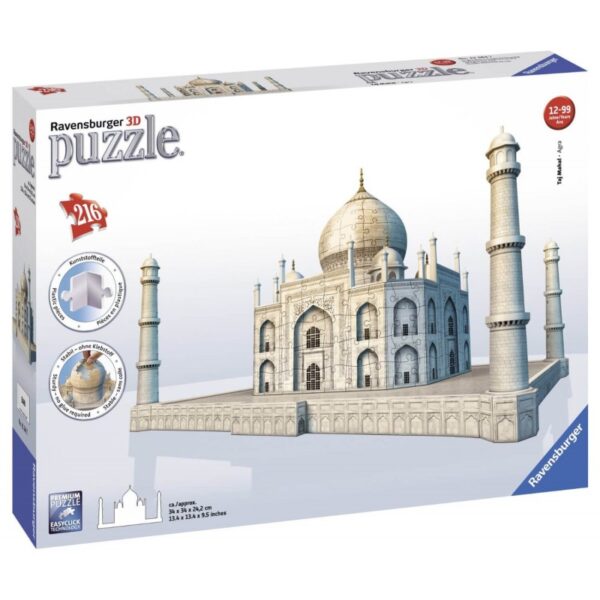 Ravensburger 3D Puzzle Maxi 216 τεμ. Ταζ Μαχάλ 12564 Ravensburger  12 ετών +, 7-12 ετών 
