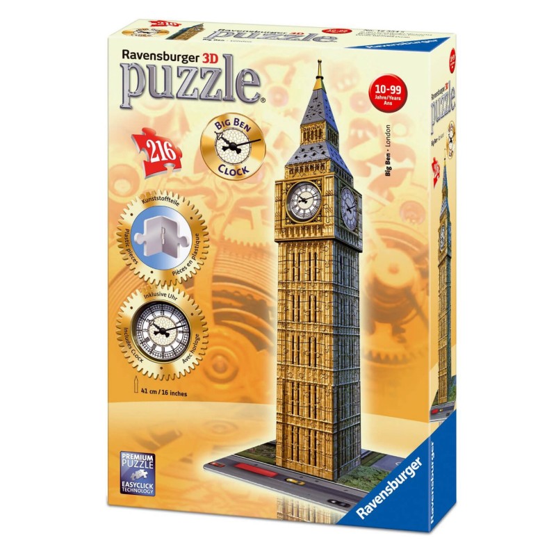 Ravensburger 3D Puzzle Midi 216 τεμ. Big Ben Ρολόι 12586 - Ravensburger