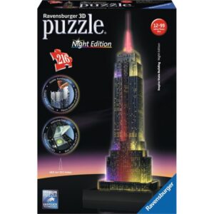 Ravensburger 3D Puzzle Night Edition 216 τεμ. Empire State Building 12566 - Ravensburger