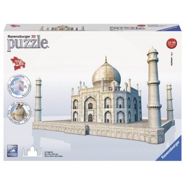 Ravensburger 3D Puzzle Maxi 216 τεμ. Ταζ Μαχάλ 12564   12 ετών +, 7-12 ετών Ravensburger