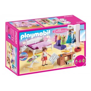 Playmobil Υπνοδωμάτιο Με Ατελιέ Ραπτικής 70208 - Playmobil, Playmobil Dollhouse